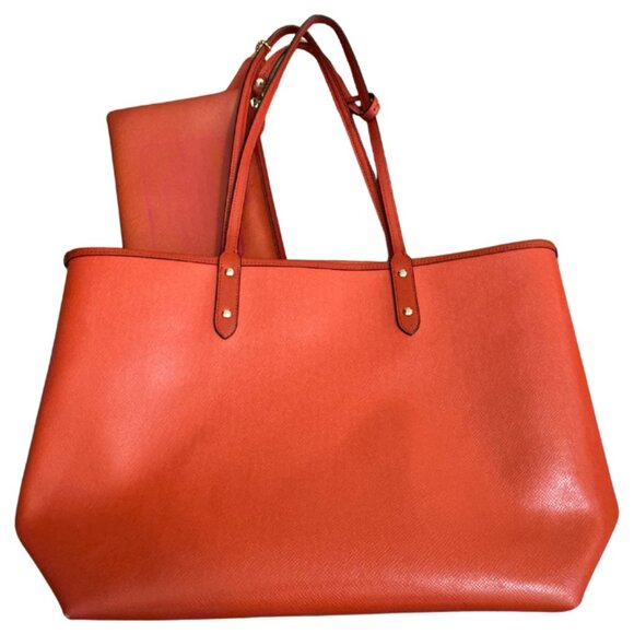 Coach Reversible City Tote Orange/Fuchsia - Picture 11 of 16